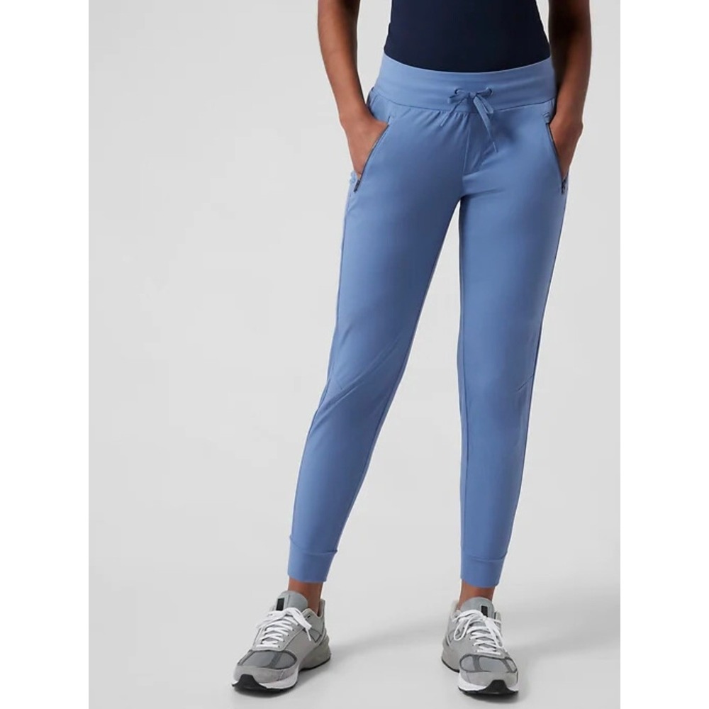 Athleta Trekkie North Jogger Blue Lightweight Hiking Travel Pants Women's 10